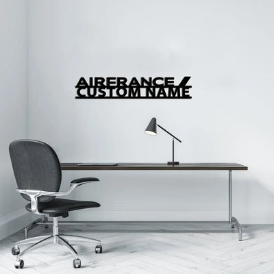 Air France Airlines aviation design on durable metal with painted finish metal wall sign.