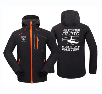 Helicopter Pilots Get It Up Faster aviation design printed on warm polar fleece polar fleece jacket.
