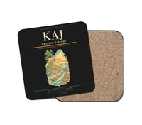 Thumbnail for Kajaani Airport (KAJ) design on black 1 piece coaster