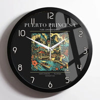 Thumbnail for PUERTO PRINCESA - Poster - Wall Clock Framed - Black