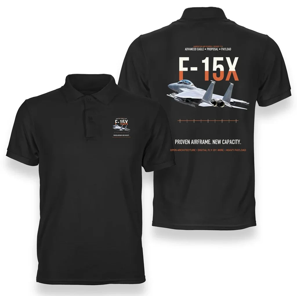 F-15X ADVANCED EAGLE PROPOSAL design on black polo