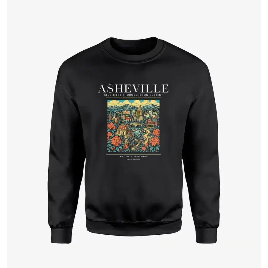 ASHEVILLE - Poster - Sweatshirt - Black
