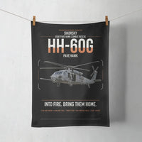 Thumbnail for Sikorsky HH-60G Pave Hawk design on black towel