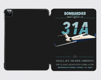Thumbnail for Bombardier Learjet 31A design on black ipad tablet case