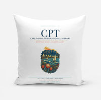 Thumbnail for Cape Town International Airport (CPT) design on white pillow