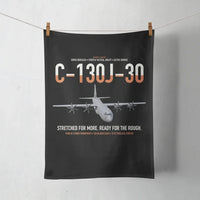 Thumbnail for C-130J-30 Super Hercules design on black towel