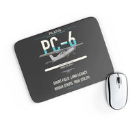 Thumbnail for Pilatus PC-6 Porter design on black rectangle mouse pad