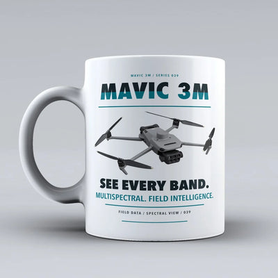 Mavic 3 Multispectral Mug design on white dji