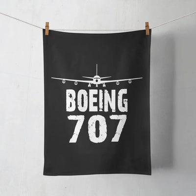 Boeing 707 & Plane aviation design on soft absorbent cotton towel.