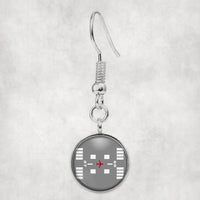 Thumbnail for Special Runway-Gray aviation earrings, hypoallergenic alloy body with engraved detail.