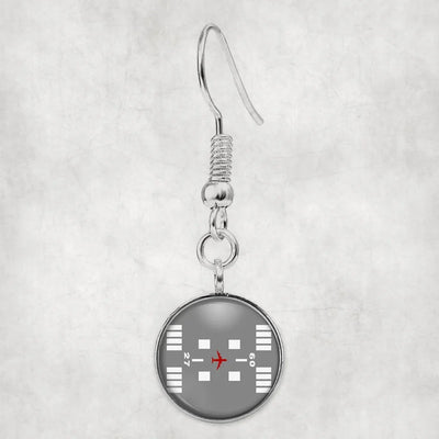Special Runway-Gray aviation earrings, hypoallergenic alloy body with engraved detail.
