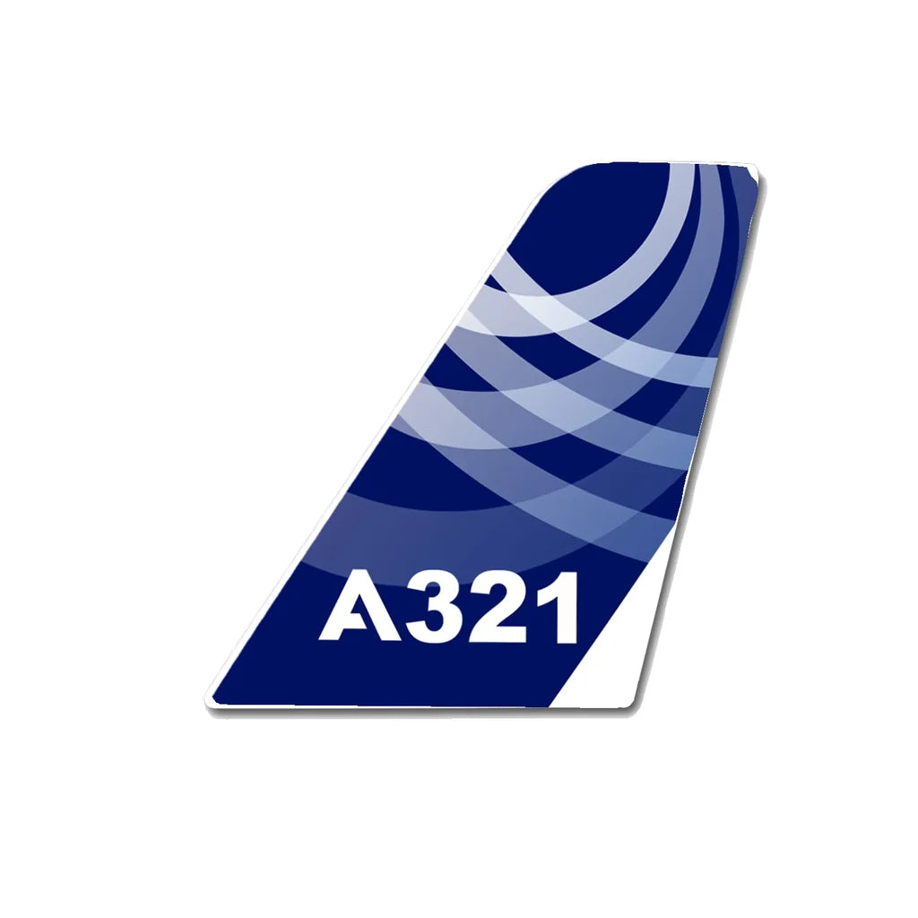 Airbus A321 aviation design tail sticker in weather-resistant vinyl.