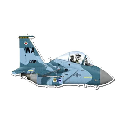 F-15C, 65th Aggressor Squadron, Nellis Air Force Base, Blue Flanker Camouflage Airplanes sticker, Wide 6cm (2.3inches)