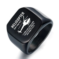 Thumbnail for Helicopter [Noun] aviation ring in stainless steel.