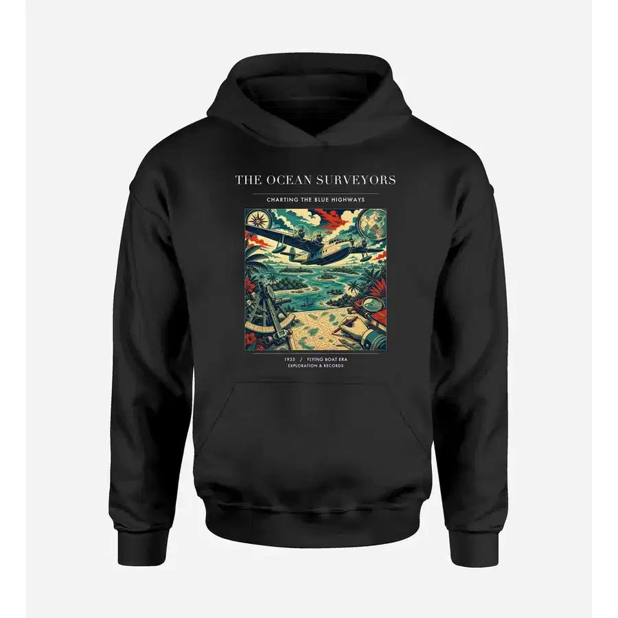 VINTAGE G4064 - The Ocean Surveyors - Premium Hoodie design on black premium
