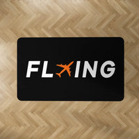Thumbnail for Flying aviation design on durable carpet pile with non-slip backing rectangle carpet floor mat.