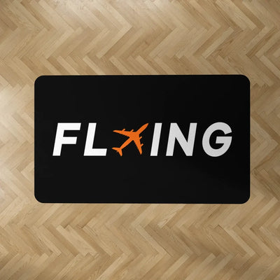 Flying aviation design on durable carpet pile with non-slip backing rectangle carpet floor mat.