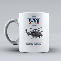 Thumbnail for Sikorsky S-70i FIREHAWK design on white ceramic mug, double-side print