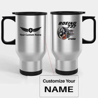 Thumbnail for Boeing 737 Engine & CFM56 Travel Mugs (With Holder) aviation design on travel mug with holder, insulated double-wall with car.