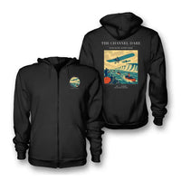 Thumbnail for VINTAGE G4324 - The Channel Dare - Premium Zipped Hoodie design on black
