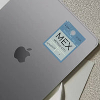 Thumbnail for MEX Airplane Boarding Pass aviation design sticker in weather-resistant vinyl.