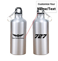 Thumbnail for Boeing 727 Flat Text aviation design on thermos, vacuum-insulated.