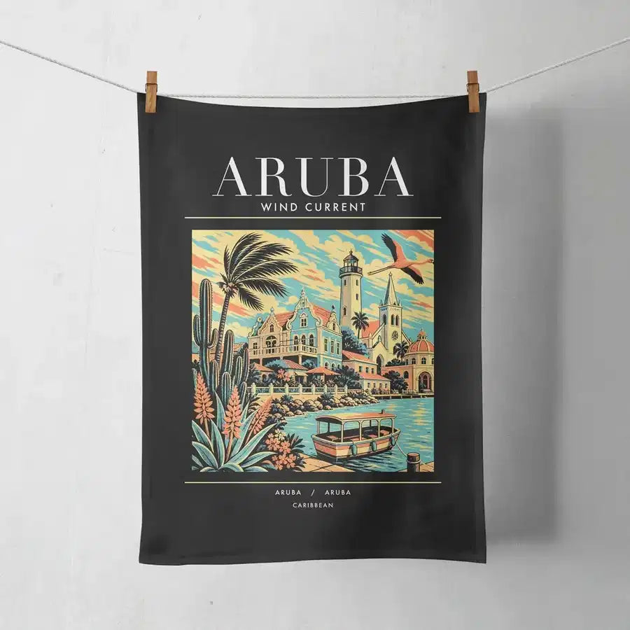 ARUBA - Poster - Towel - Black