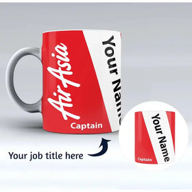 AirAsia Designed Ceramic White Mugs