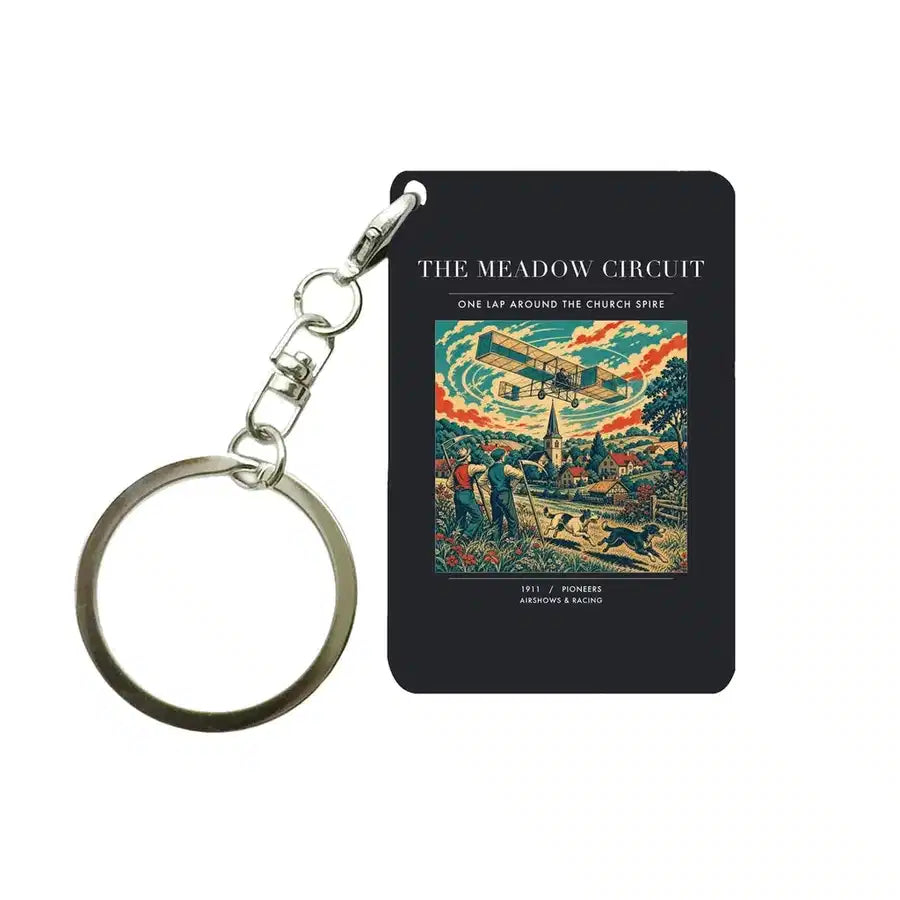 VINTAGE G4325 - The Meadow Circuit - Designed Key Chain design on black