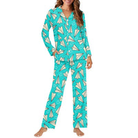 Thumbnail for Super Cool Paper Airplanes women button pajamas - view 1