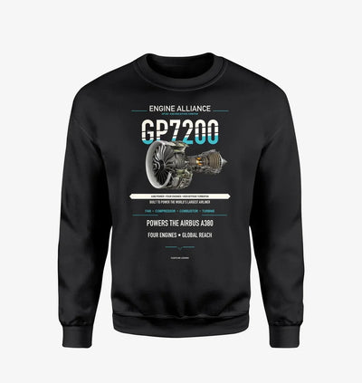 GP7200 design on black sweatshirt