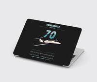 Thumbnail for Bombardier Learjet 70 design on black MacBook case