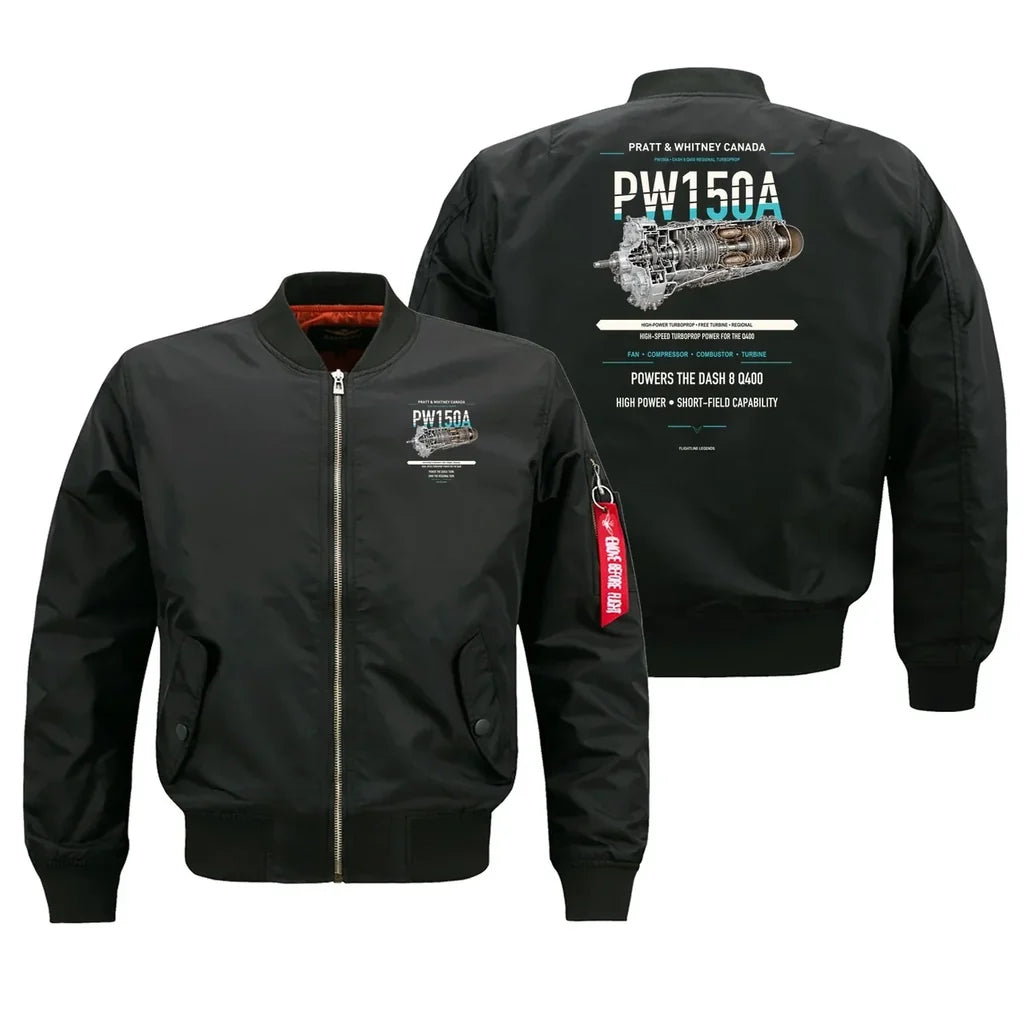 PW150A design on black bomber
