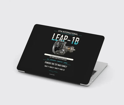 CFM LEAP-1B design on black MacBook case