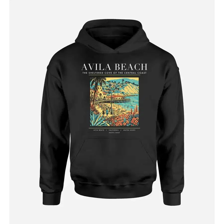AVILA BEACH - Poster - Premium Hoodie - Black