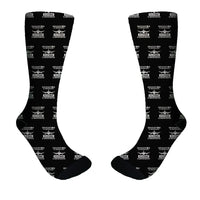 Thumbnail for Flying is Importanter aviation design on soft cotton blend socks.