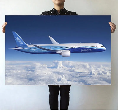Boeing 787 Dreamliner aviation themed poster, premium poster paper.