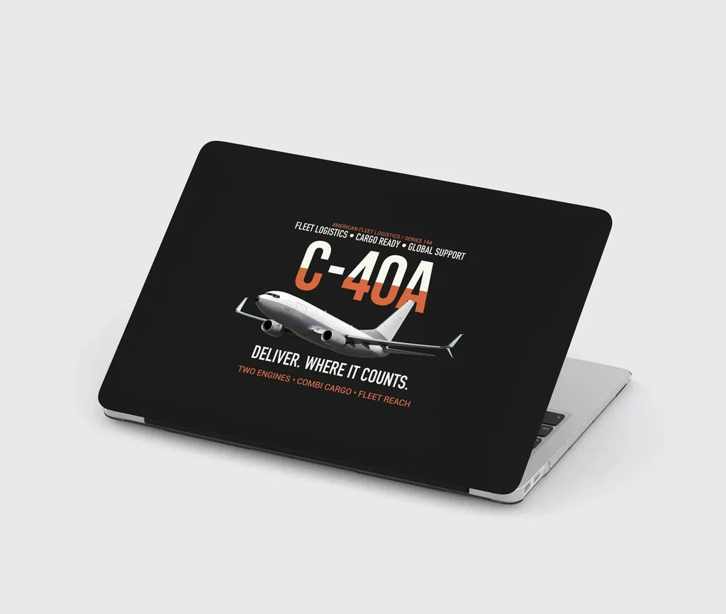 C-40A Clipper Fleet Logistics Ready design on black MacBook case