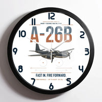 Thumbnail for A-26B Invader design on white framed wall clock