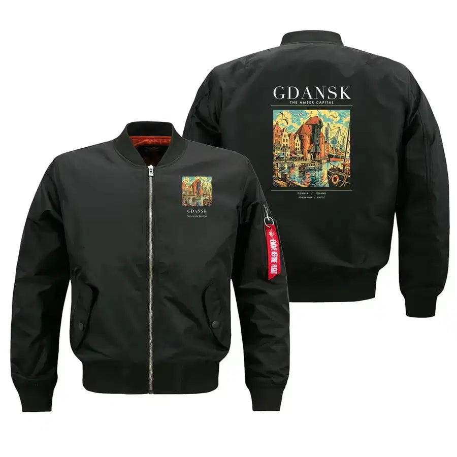 GDANSK - Poster - Bomber Jacket - Black
