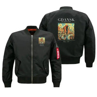 Thumbnail for GDANSK - Poster - Bomber Jacket - Black