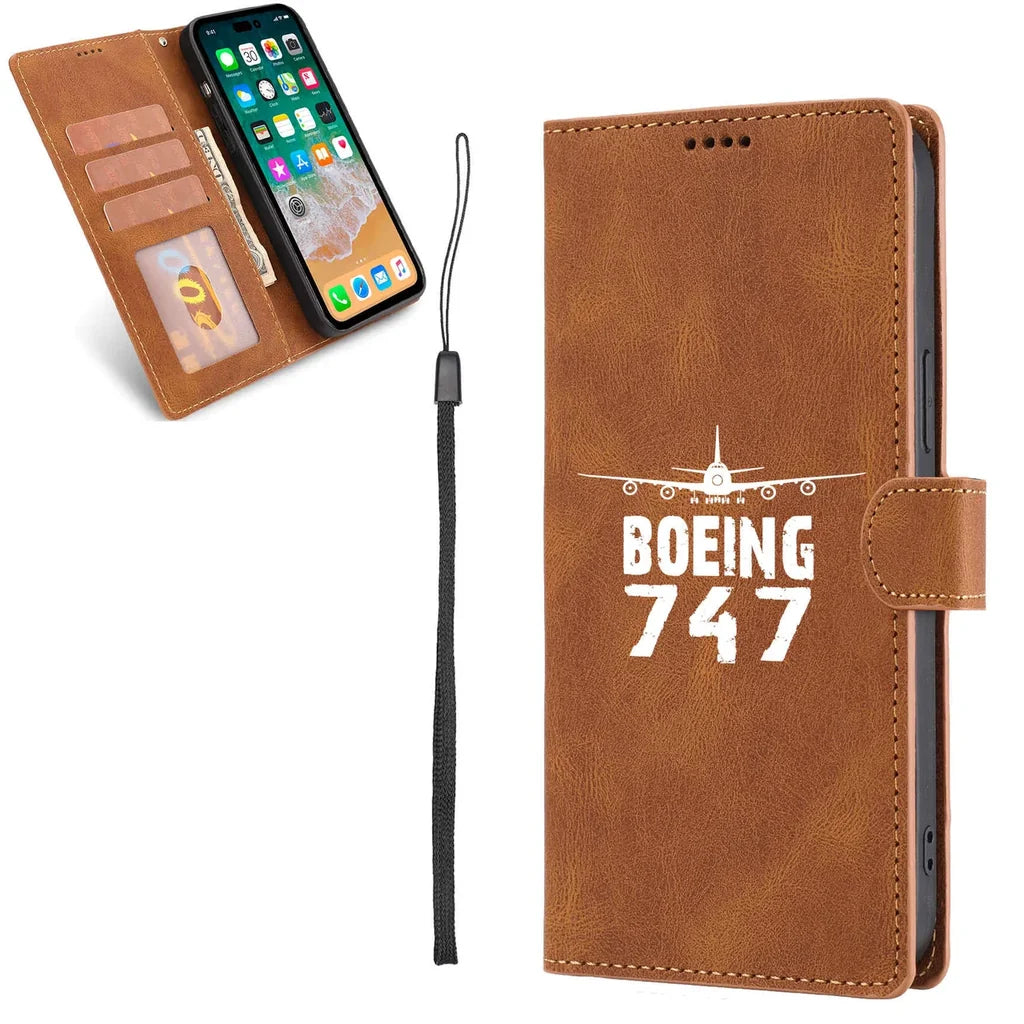 Boeing 747 & Plane Leather Samsung S & Note aviation design on leather Samsung Galaxy S/Note case for Samsung Galaxy S/Note.
