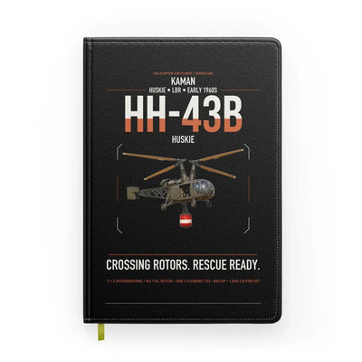 Kaman HH-43B Huskie design on black notebook