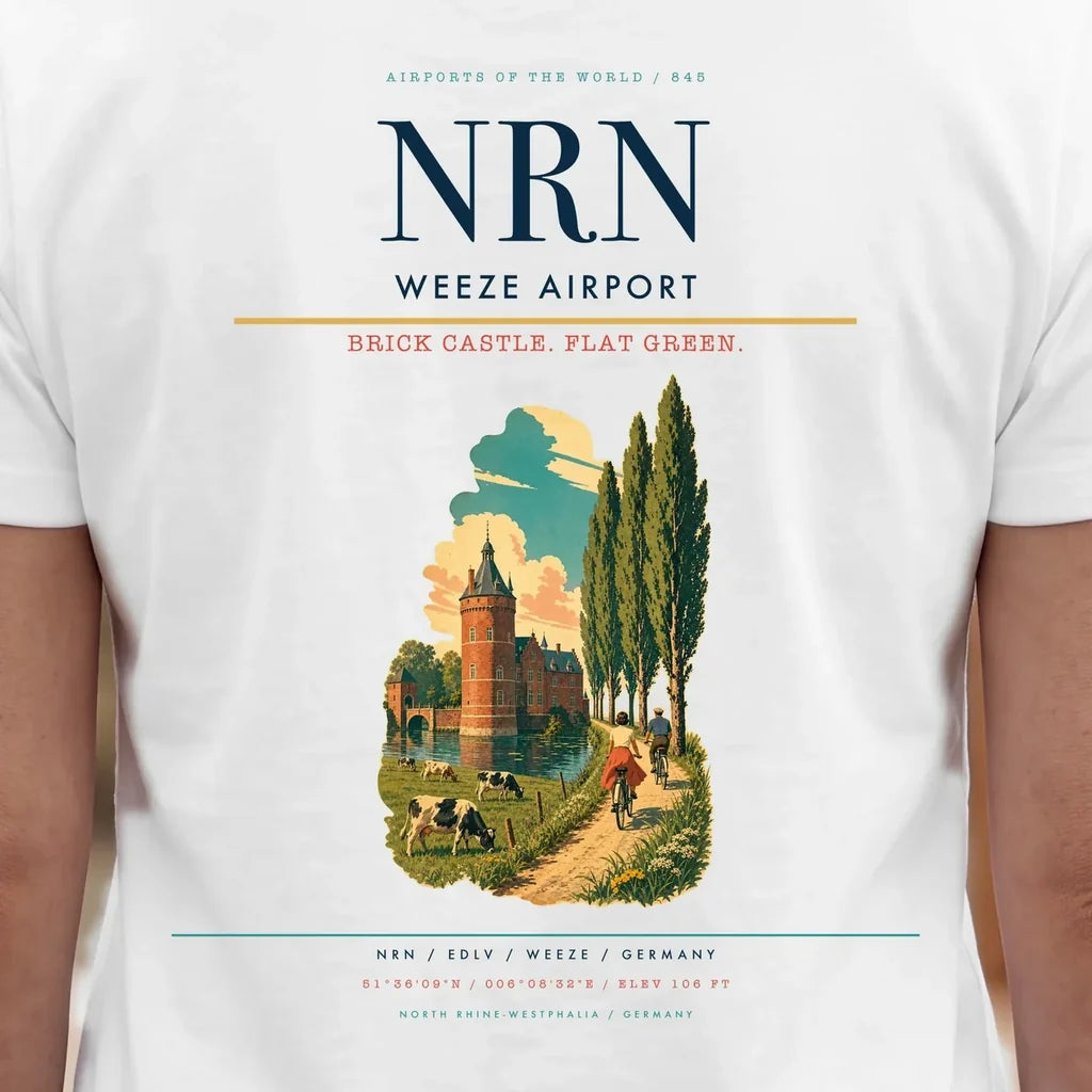 Weeze Airport (NRN) double-side t-shirt design close-up cover