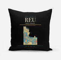 Thumbnail for Reus Airport (REU) design on black pillow