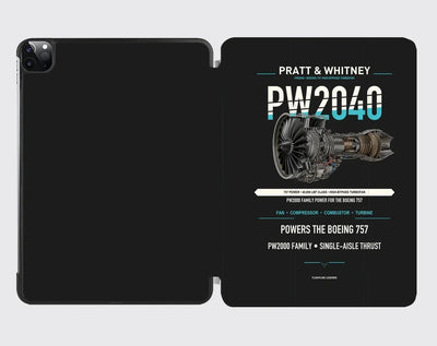 PW2040 design on black ipad tablet case