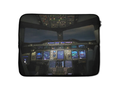 Airbus A380 Cockpit Laptop & aviation print laptop & tablet case, fits laptop or tablet.