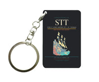Thumbnail for Cyril E. King Airport (STT) design on black key chain