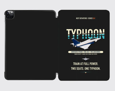 Airbus Eurofighter Typhoon Twin-seat design on black ipad tablet case