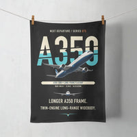 Thumbnail for Airbus A350-1000 design on black towel